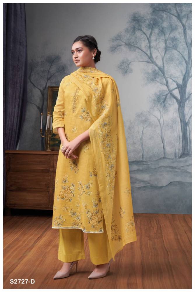 Samaira 2727 By Ganga Linen Printed Premium Cotton Dress Material Wholesale Price In Surat